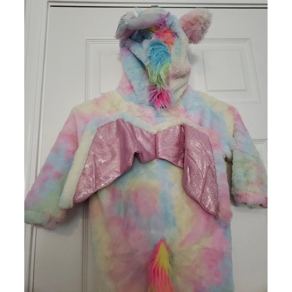 Unicorn‎ Costume Toddler Size 2T/3T One Piece With Hood & Wings.